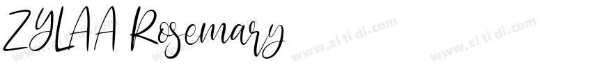 ZYLAA Rosemary字体转换